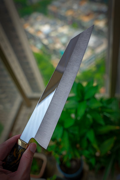 ZEN K-Tip Gyuto – Mirror Finish, Double Hollow Grind, Stainless Powder Steel